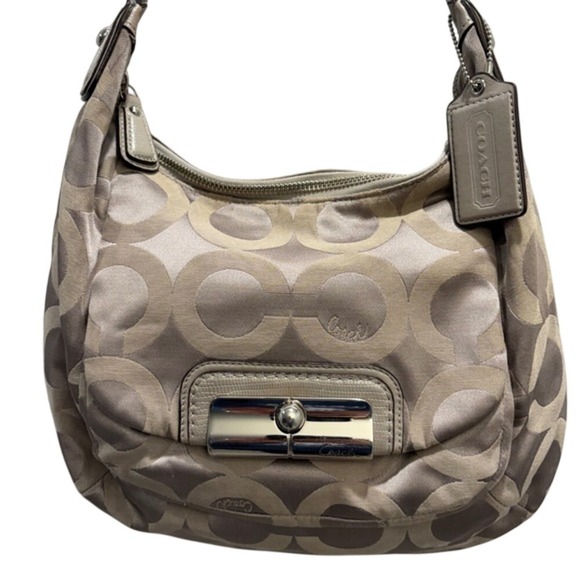 Coach Kristin Signature Op Art Sateen Hobo Shoulder Bag Y2K Aesthetic - Picture 2 of 16